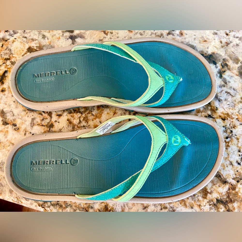MERRELL Enoki Flip Flop Air Cushion Dynasty Green Performance Footwear